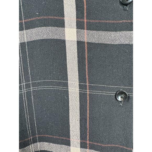 Zara Trafulac Collection Womens Plaid Button Front 3/4 Sleeve Tunic Top Medium - Picture 2 of 6